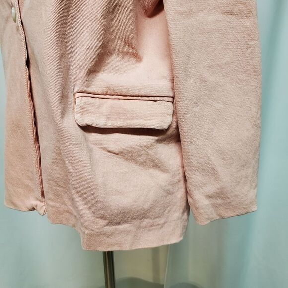 Levi's Made and Crafted Pink Organic Cotton Denim Jean Blazer Jacket Woman's Md - Picture 8 of 8